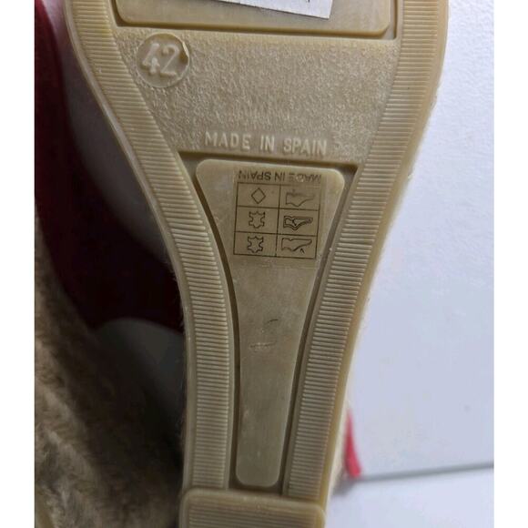 LK Bennett Women's Red Coral Espadrille Bethany Wedges Slingback EU 42 Sz 9.5 - Picture 8 of 9